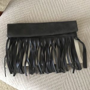 Sseko fringe clutch